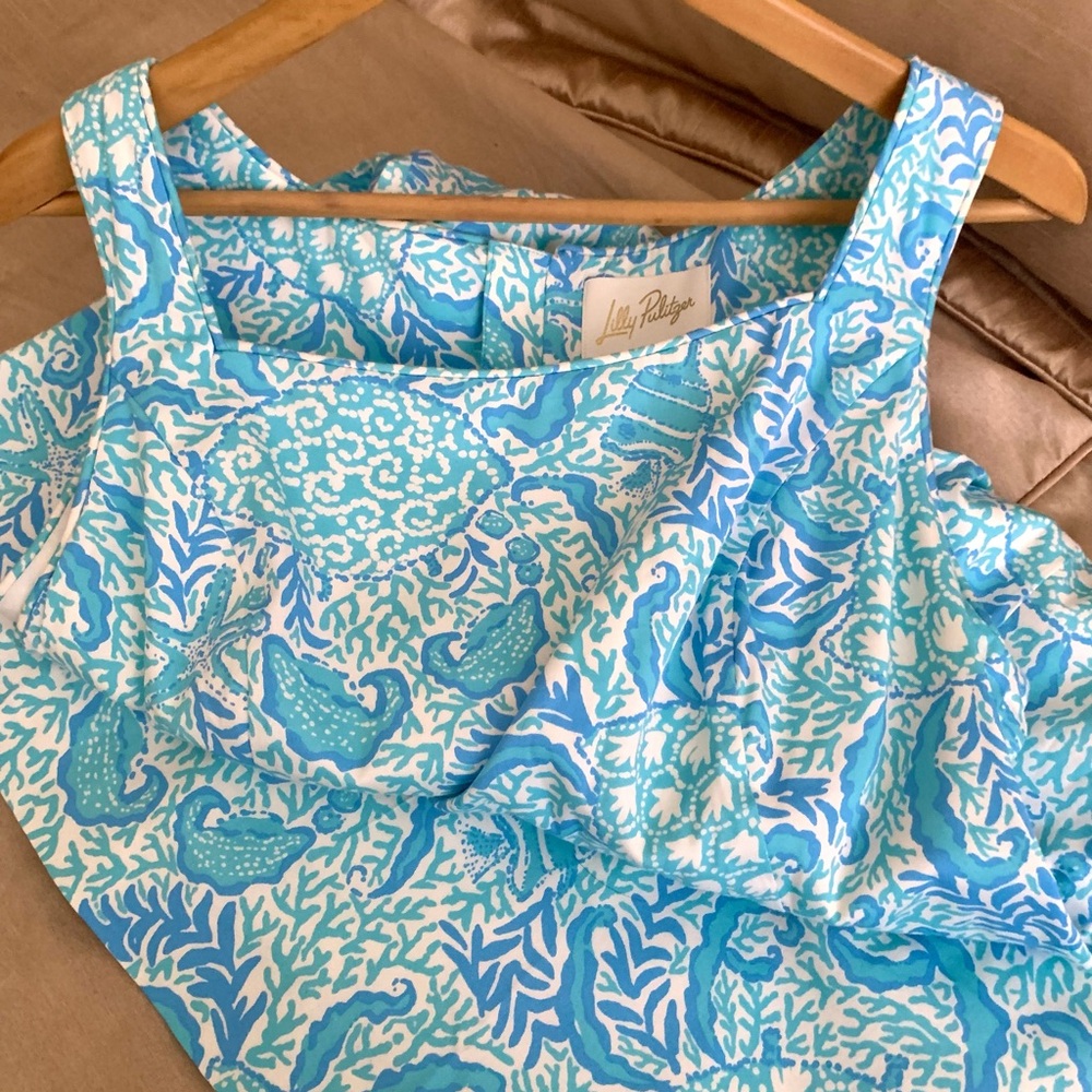 Lilly Pulitzer The Lilly Shift Dress *Goombay Grooves* Resort White - Picture 3 of 15